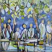 A quai ~ Huile sur toile