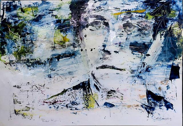 Partir - Huile sur papier photo