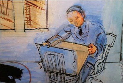 Raoul Dufy - L'Atelier (1940) huile sur toile (détail)