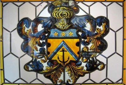 Vitrail - Ecu armorié du XVIIe