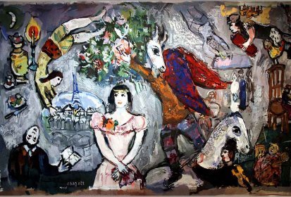 Chagall - les Arlequins (tapisserie)