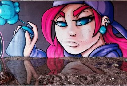 Street Art - Troyes - voie cyclable Canal de la Haute-Seine