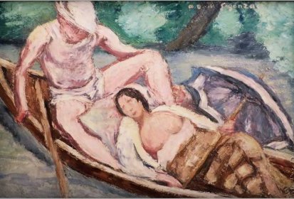 André Dunoyer de Ségonzac - Etude pour les canotiers (1923) huile-sur-toile