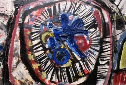 Corneille - Le Coeur des pierres (1955) huile-sur-toile (détail)