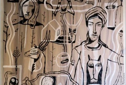 Rideau de scène - 2015 (acrylique sur tissus)
