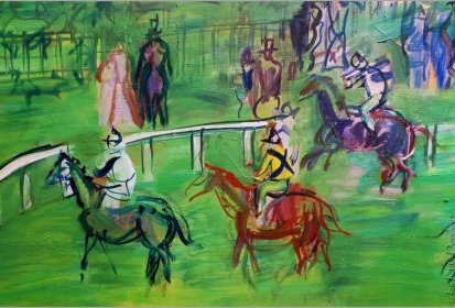 Raoul Dufy - Ascot (1930) huile sur toile (détail)