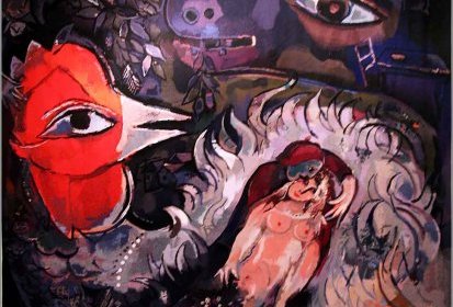 Chagall - le Coq rouge (tapisserie)