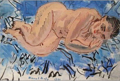 Raoul DUFY- Nu couché