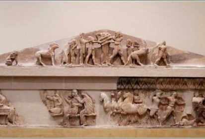 Delphes - Trésor de Siphnos - Fronton Est