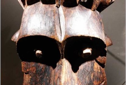 Masque aux pangolins bamiléké - Cameroun