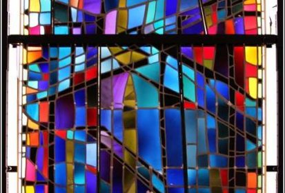 Paysage bleu (1948) A. Manessier - Atelier Lorin (Chartres)