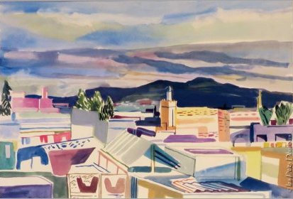 Meknès : paysages - 2017 (aquarelle sur papier)