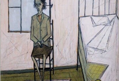 Bernard Buffet - Femme triste dans un atelier (1948) huile sur toile