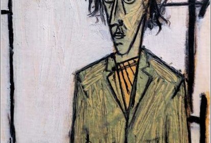 Bernard Buffet - Femme triste dans un atelier (1948) huile sur toile (détail)