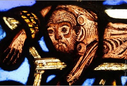 Cité du Vitrail - "le Martyre de St-Vincent" (1140-1144), détail