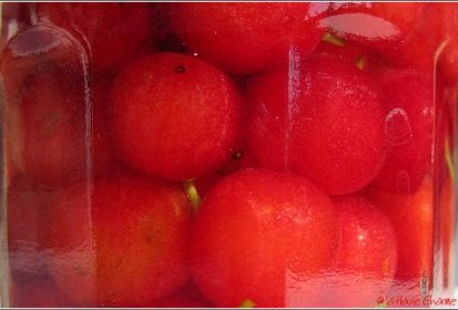 cerises à l'eau de vie