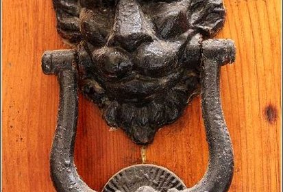 Heurtoir "lion en fonte"